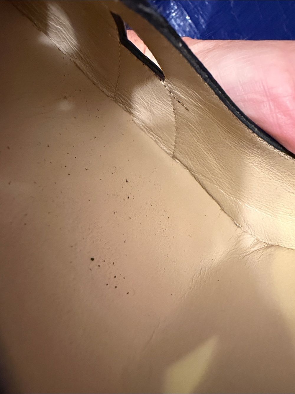 Jimmy Choo Navy Blue Snakeskin & Leather Pointed-Toe Pumps – Size 37.5 - Picture 13 of 14